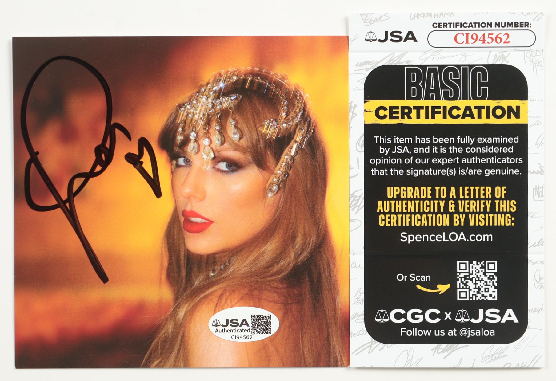 Taylor Swift Signed "The Life of a Showgirl" CD Album Insert (JSA) at PristineAuction.com Taylor Swift Signed "The Life of a Showgirl" CD Album Insert (JSA) at PristineAuction.com