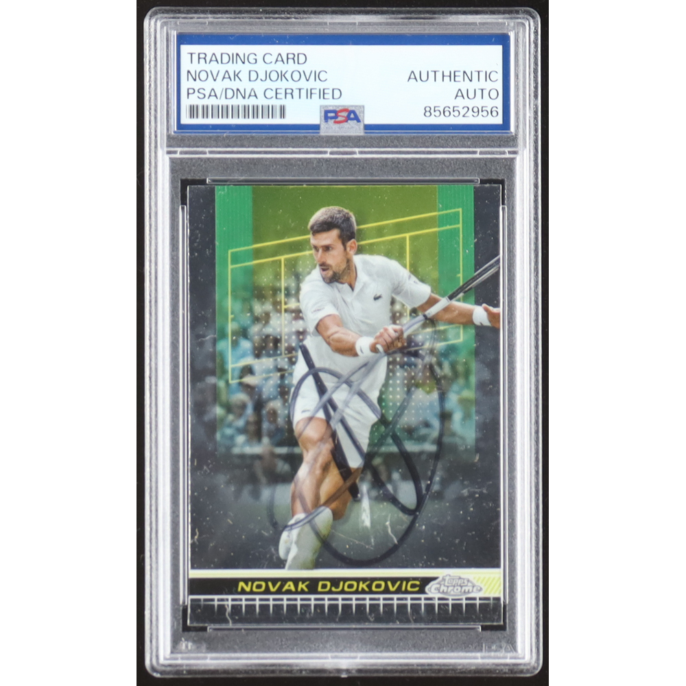 Novak Djokovic Signed 2024 Topps Chrome Tennis #1 (PSA) | Pristine Auction