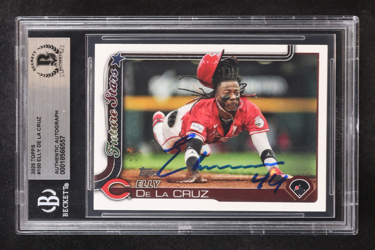 Elly De La Cruz Signed 2025 Topps Future Stars #150 (BGS) at PristineAuction.com Elly De La Cruz Signed 2025 Topps Future Stars #150 (BGS) at PristineAuction.com