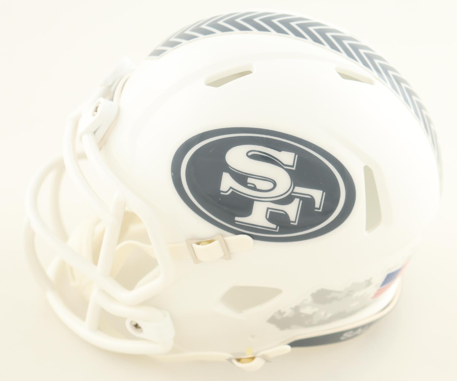 Fred Warner Signed 49ers Salute To Service Alternate Speed Mini Helmet (Beckett) at PristineAuction.com Fred Warner Signed 49ers Salute To Service Alternate Speed Mini Helmet (Beckett) at PristineAuction.com