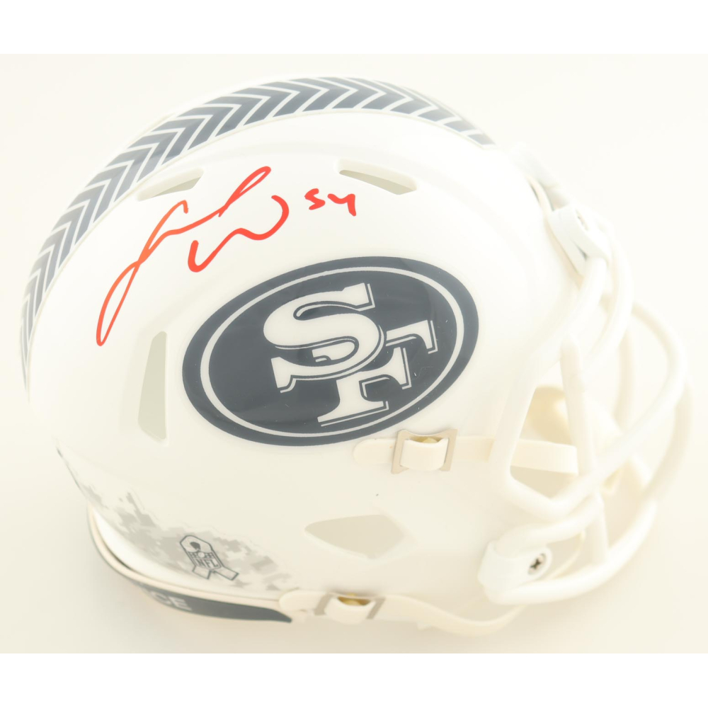 Fred Warner Signed 49ers Salute To Service Alternate Speed Mini Helmet (Beckett) at PristineAuction.com