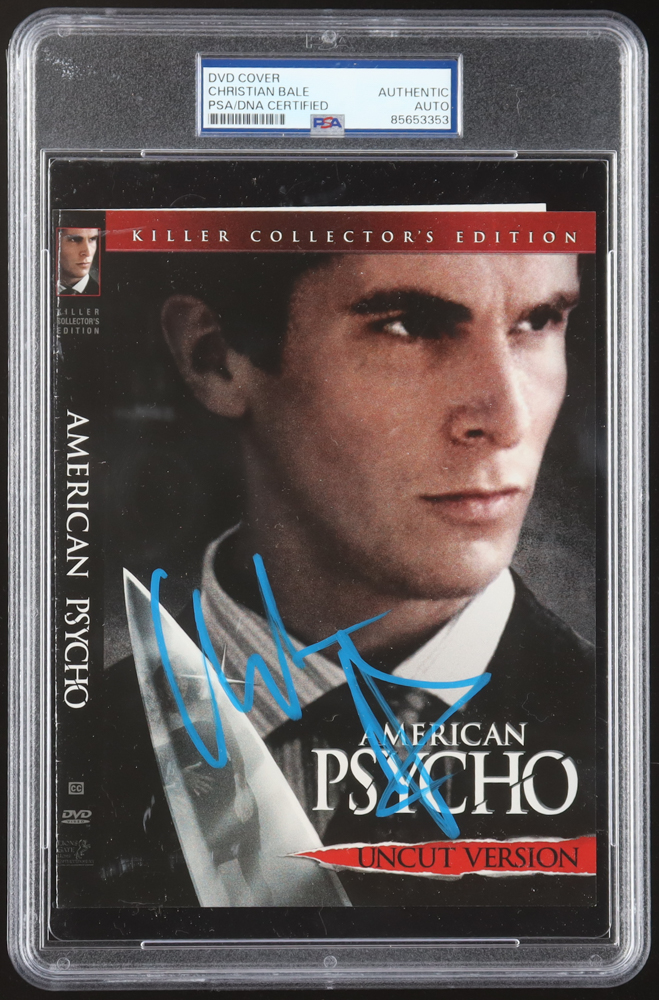 Christian Bale Signed "American Psycho" DVD Cover (PSA) at PristineAuction.com Christian Bale Signed "American Psycho" DVD Cover (PSA) at PristineAuction.com
