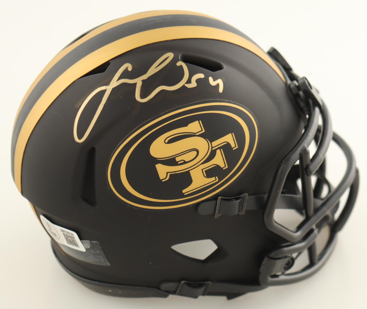 Fred Warner Signed 49ers Eclipse Alternate Speed Mini Helmet (Beckett) at PristineAuction.com Fred Warner Signed 49ers Eclipse Alternate Speed Mini Helmet (Beckett) at PristineAuction.com