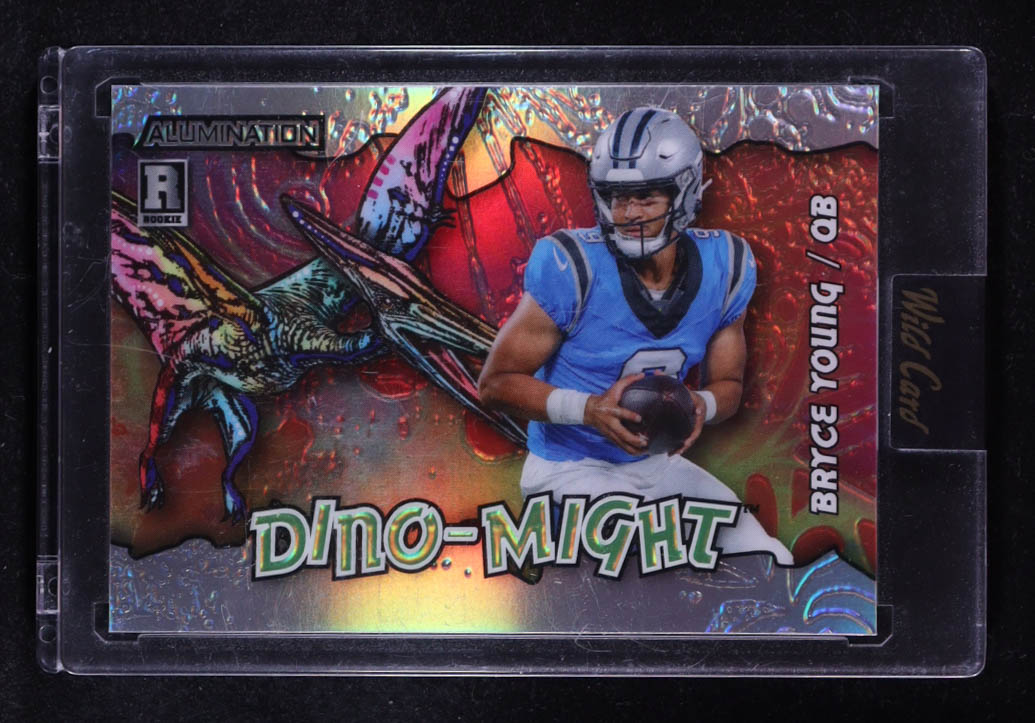 Bryce Young 2023 Wild Card Alumination Dino-Might Pterodactyl Prismatic Silver #ADBY #41/50 RC at PristineAuction.com Bryce Young 2023 Wild Card Alumination Dino-Might Pterodactyl Prismatic Silver #ADBY #41/50 RC at PristineAuction.com