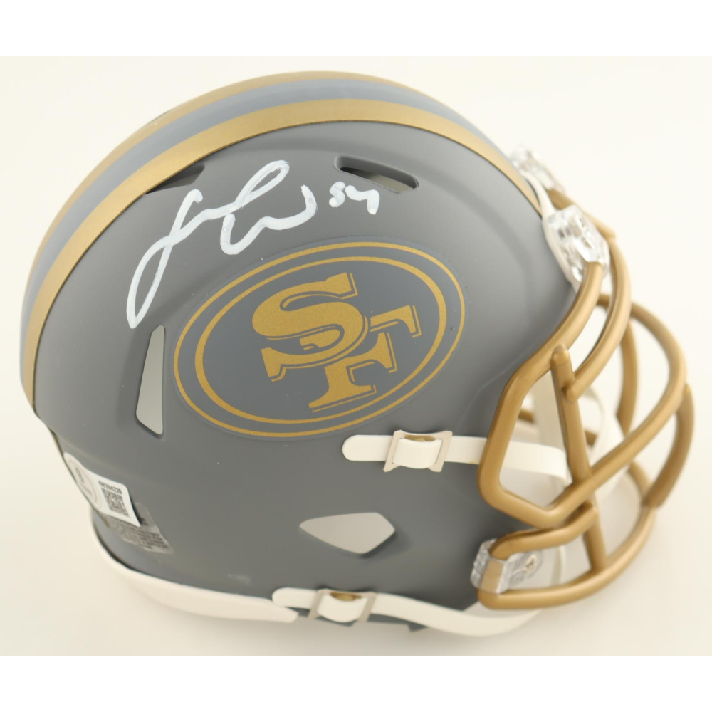 Fred Warner Signed 49ers Slate Alternate Speed Mini Helmet (Beckett) at PristineAuction.com