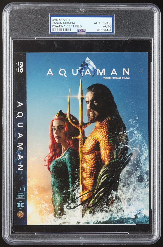 Jason Momoa Signed "Aquaman" DVD Cover (PSA) at PristineAuction.com Jason Momoa Signed "Aquaman" DVD Cover (PSA) at PristineAuction.com