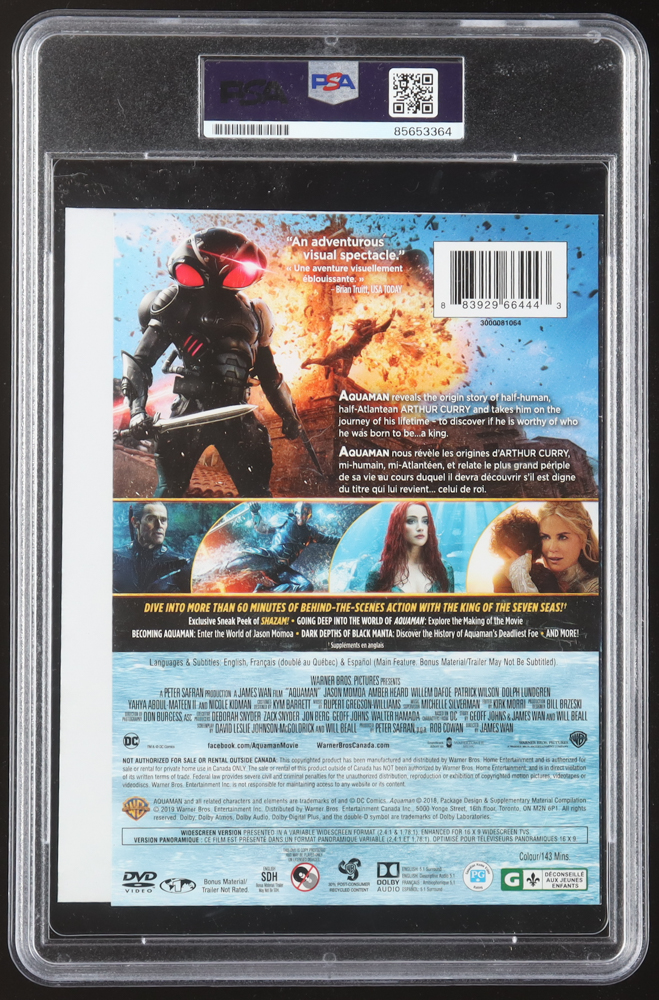 Jason Momoa Signed "Aquaman" DVD Cover (PSA) at PristineAuction.com Jason Momoa Signed "Aquaman" DVD Cover (PSA) at PristineAuction.com
