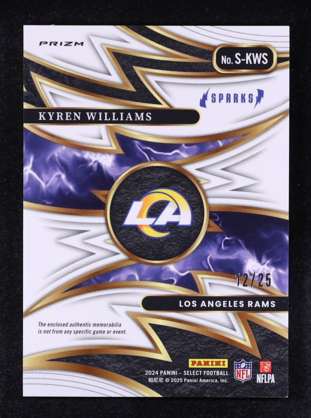 Kyren Williams 2024 Select Sparks Materials Prizm Tie Dye #49 #12/25 at PristineAuction.com Kyren Williams 2024 Select Sparks Materials Prizm Tie Dye #49 #12/25 at PristineAuction.com
