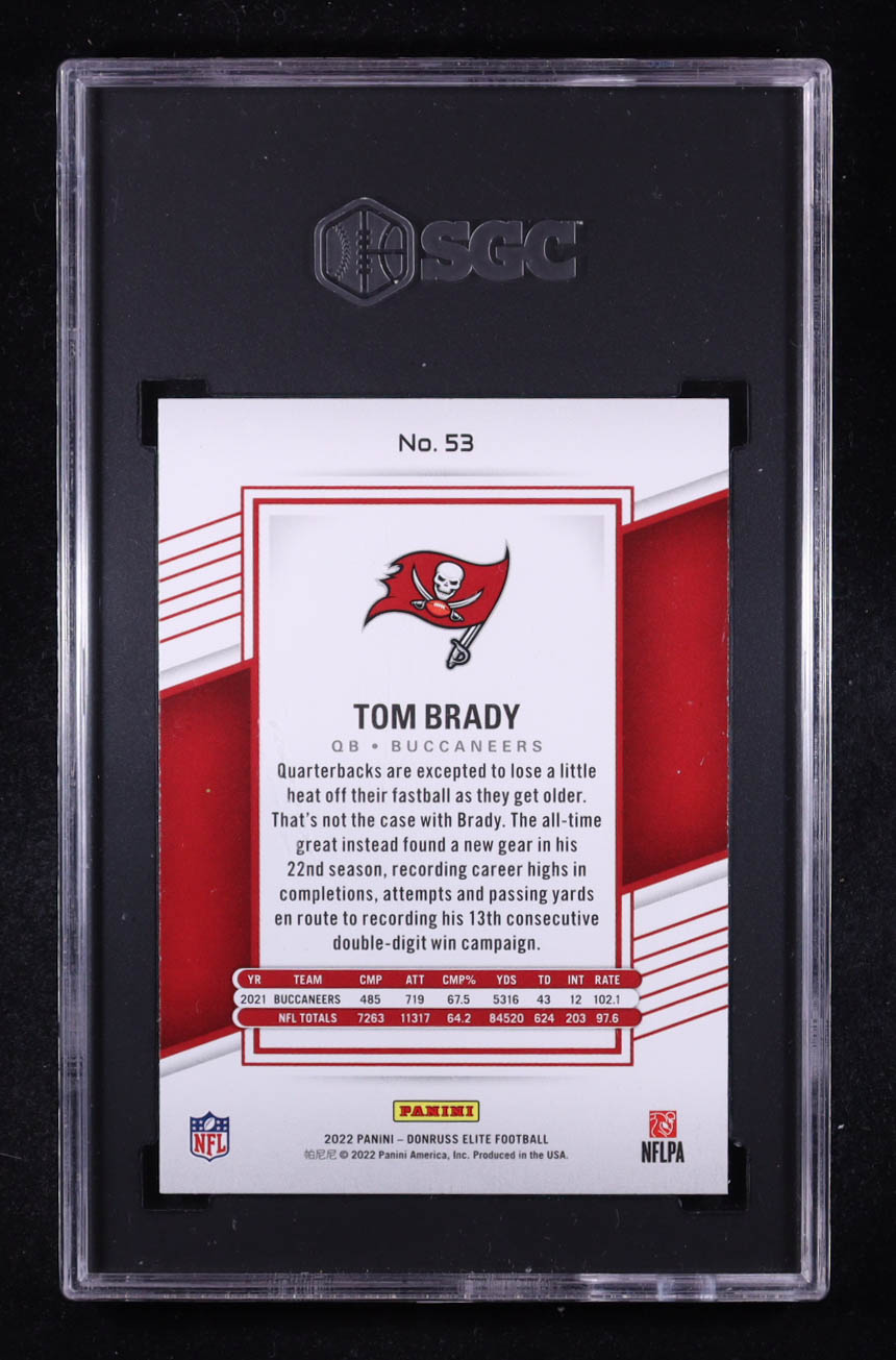 Tom Brady 2022 Elite #53 (SGC 9) at PristineAuction.com Tom Brady 2022 Elite #53 (SGC 9) at PristineAuction.com