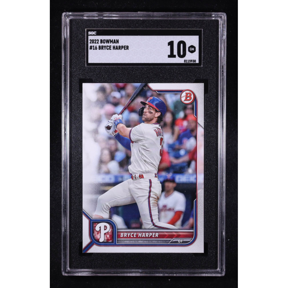 Bryce Harper 2022 Bowman #16 (SGC 10) at PristineAuction.com