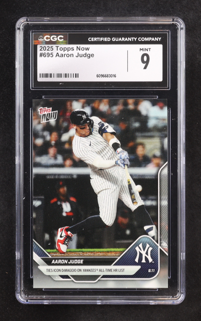 Aaron Judge 2025 Topps Now #695 (CGC 9) at PristineAuction.com Aaron Judge 2025 Topps Now #695 (CGC 9) at PristineAuction.com