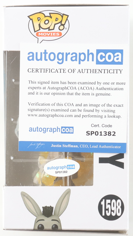 Eugenio Derbez Signed "Shrek" #1598 Donkey Funko Pop! Vinyl Figure (ACOA) at PristineAuction.com Eugenio Derbez Signed "Shrek" #1598 Donkey Funko Pop! Vinyl Figure (ACOA) at PristineAuction.com