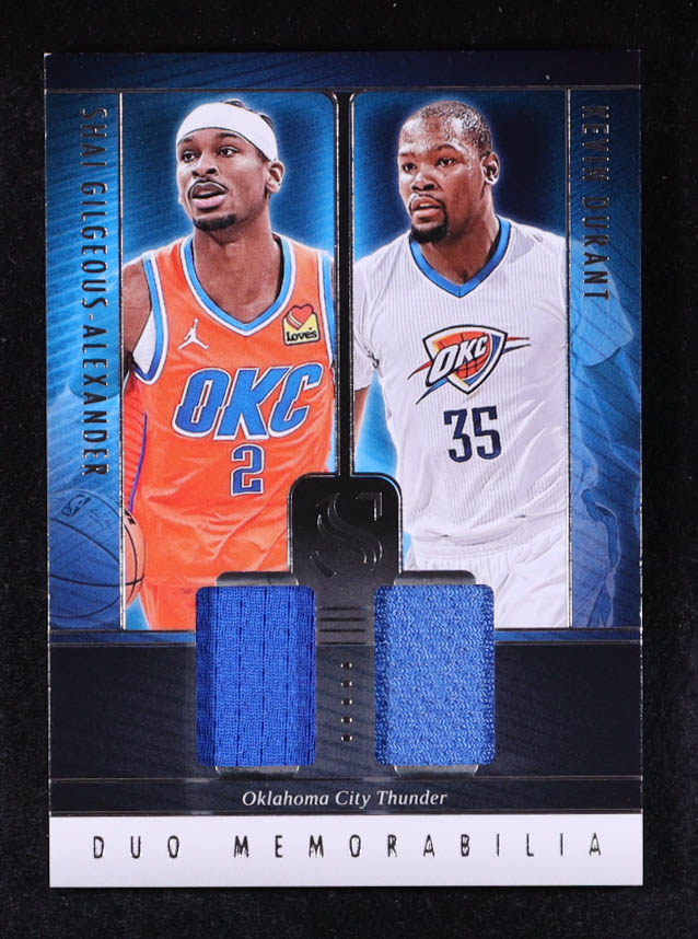 Kevin Durant / Shai Gilgeous-Alexander 2024-25 Panini Silhouette Duo Memorabilia #3 at PristineAuction.com Kevin Durant / Shai Gilgeous-Alexander 2024-25 Panini Silhouette Duo Memorabilia #3 at PristineAuction.com