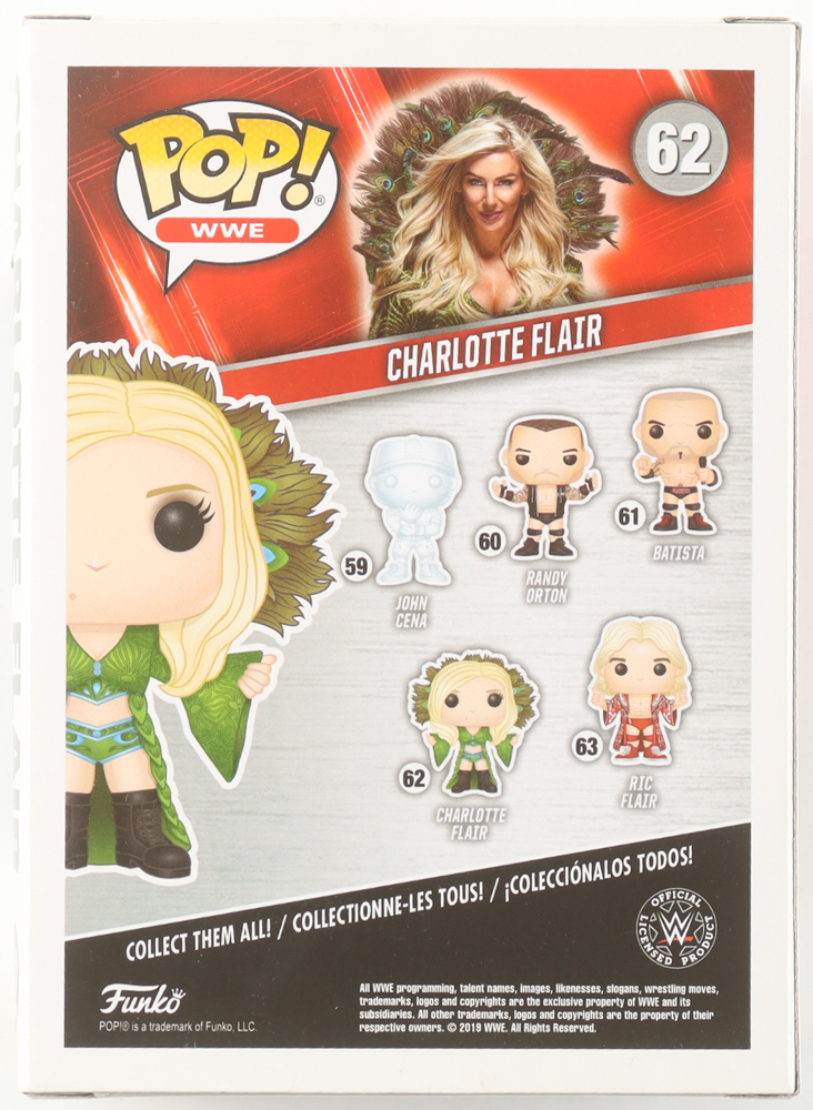 Charlotte Flair Signed "WWE" #62 Funko Pop! Vinyl Figure (PSA) at PristineAuction.com Charlotte Flair Signed "WWE" #62 Funko Pop! Vinyl Figure (PSA) at PristineAuction.com