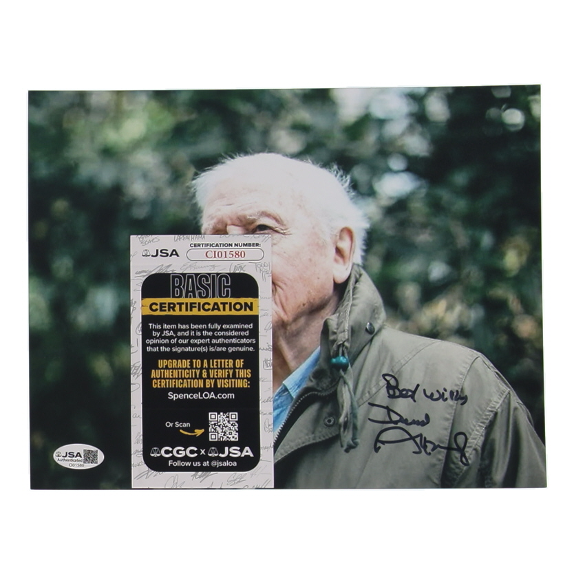 Sir David Attenborough Signed 8x10 Photo Inscribed "Best Wishes" (JSA) at PristineAuction.com Sir David Attenborough Signed 8x10 Photo Inscribed "Best Wishes" (JSA) at PristineAuction.com