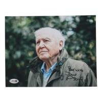 Sir David Attenborough Signed 8x10 Photo Inscribed "Best Wishes" (JSA) at PristineAuction.com