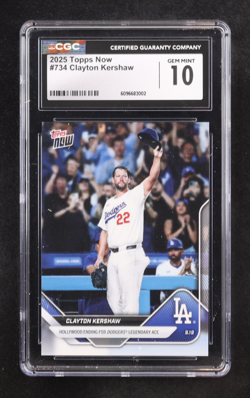 Clayton Kershaw 2025 Topps Now #734 (CGC 10) at PristineAuction.com Clayton Kershaw 2025 Topps Now #734 (CGC 10) at PristineAuction.com