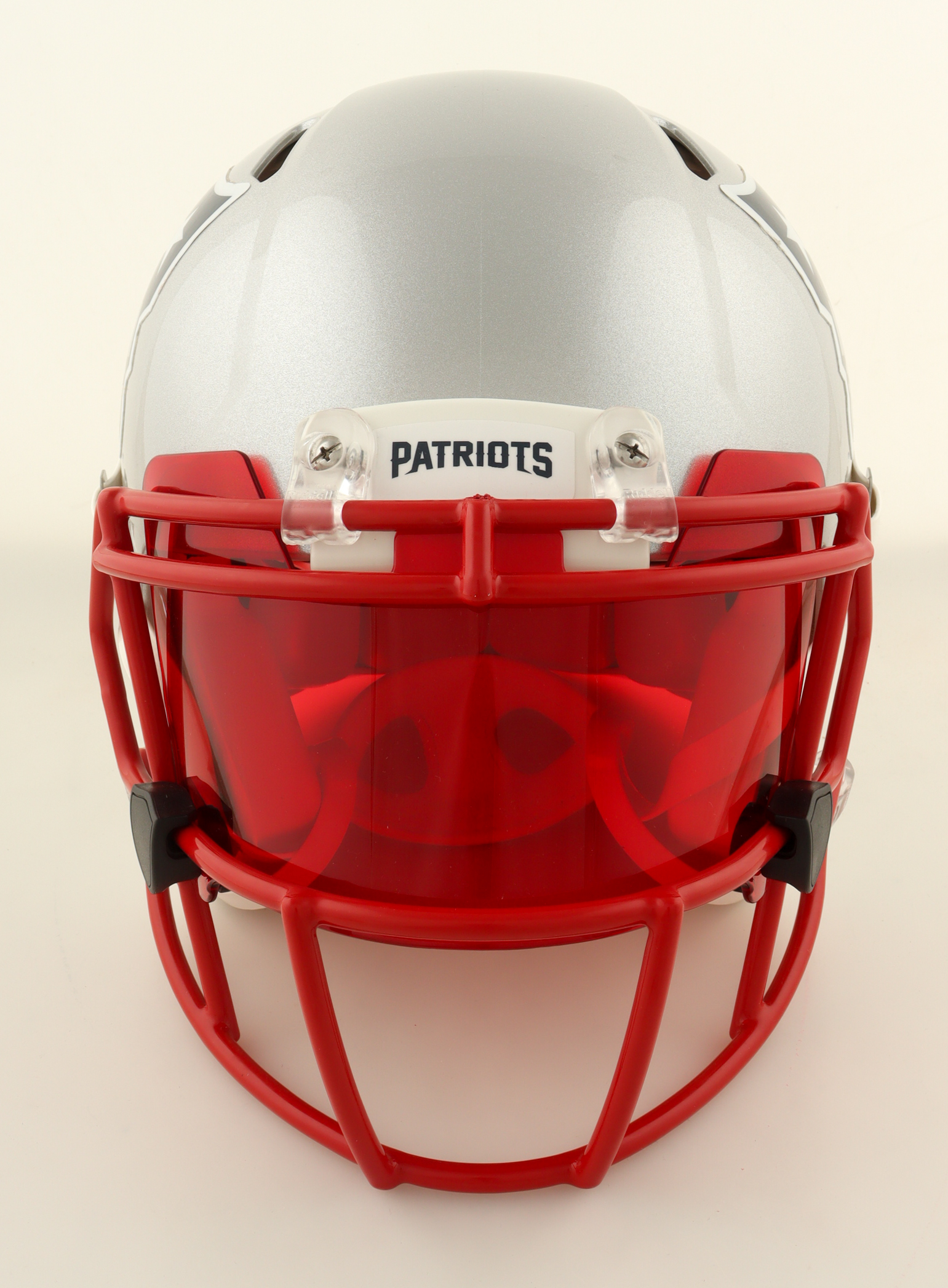 Tom Brady Signed Patriots Full-Size Authentic On-Field Speed Helmet With Visor (Fanatics & GOAT) at PristineAuction.com Tom Brady Signed Patriots Full-Size Authentic On-Field Speed Helmet With Visor (Fanatics & GOAT) at PristineAuction.com