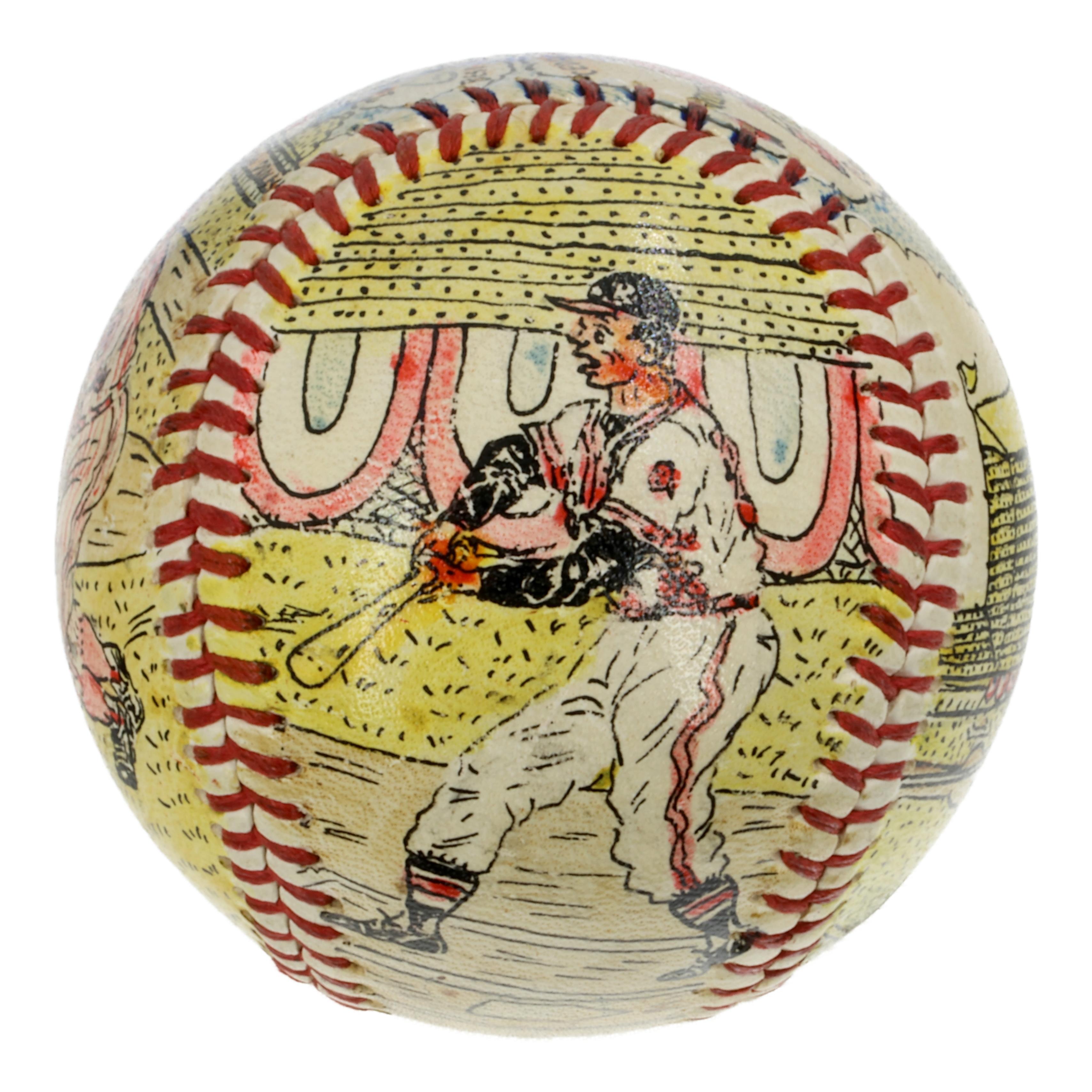 George Sosnak Hand-Painted 1960 Braves Baseball at PristineAuction.com George Sosnak Hand-Painted 1960 Braves Baseball at PristineAuction.com