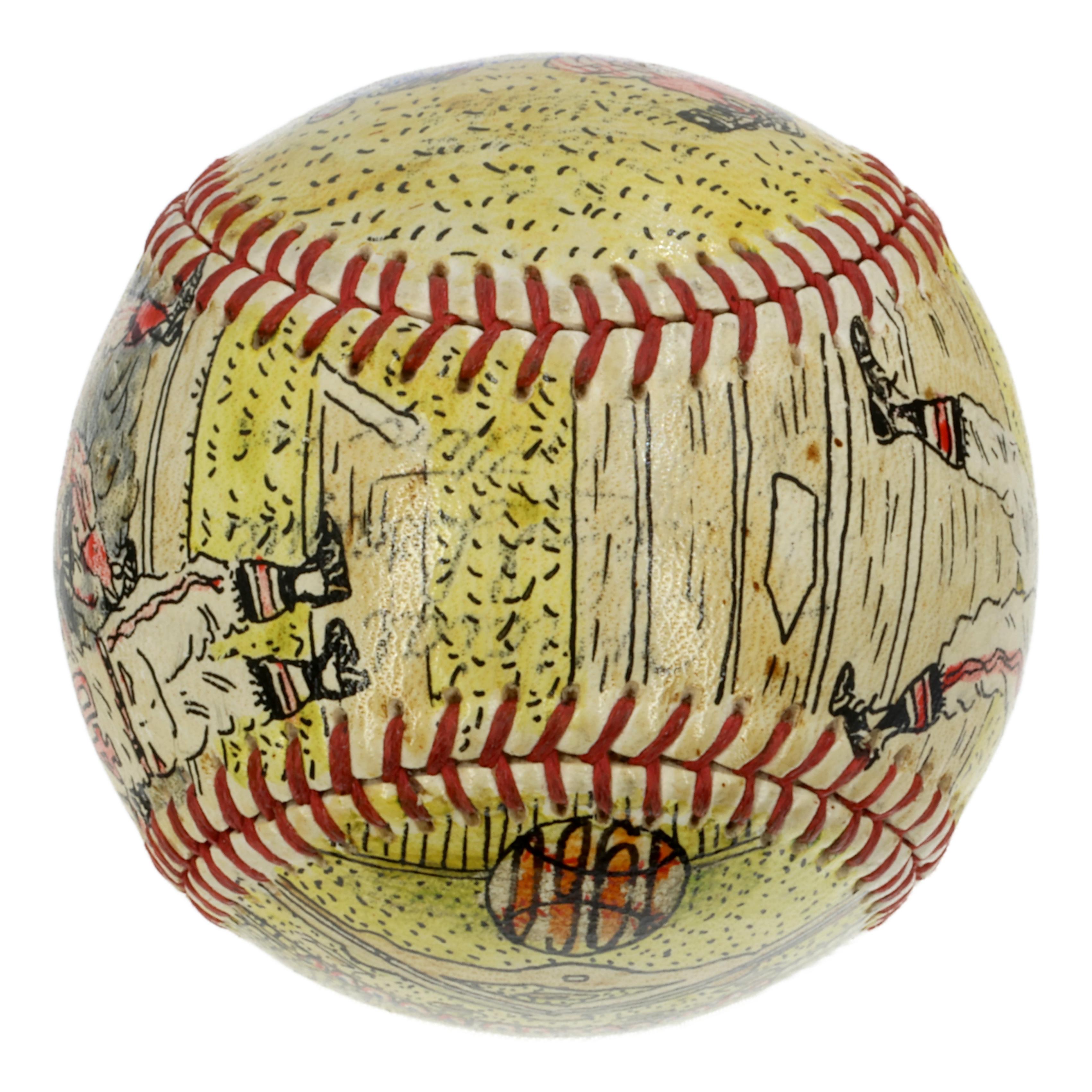 George Sosnak Hand-Painted 1960 Braves Baseball at PristineAuction.com George Sosnak Hand-Painted 1960 Braves Baseball at PristineAuction.com
