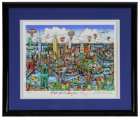 Charles Fazzino LE "High Above New York City" Custom Framed 3-D Pop Art Serigraph at PristineAuction.com