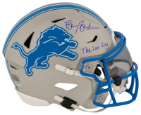 Barry Sanders Signed Lions Mid-Size SpeedFlex Helmet Inscribed "The Lion King" (Schwartz) at PristineAuction.com