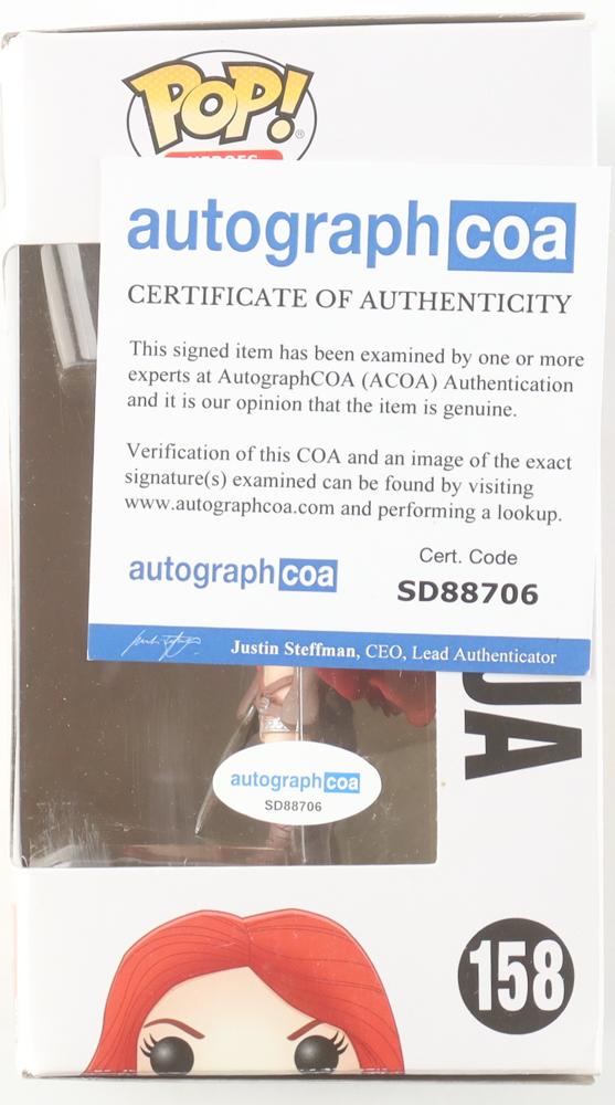 Matilda Lutz Signed "Red Sonja" #158 Red Sonja Funko Pop! Vinyl Figure (ACOA) at PristineAuction.com Matilda Lutz Signed "Red Sonja" #158 Red Sonja Funko Pop! Vinyl Figure (ACOA) at PristineAuction.com