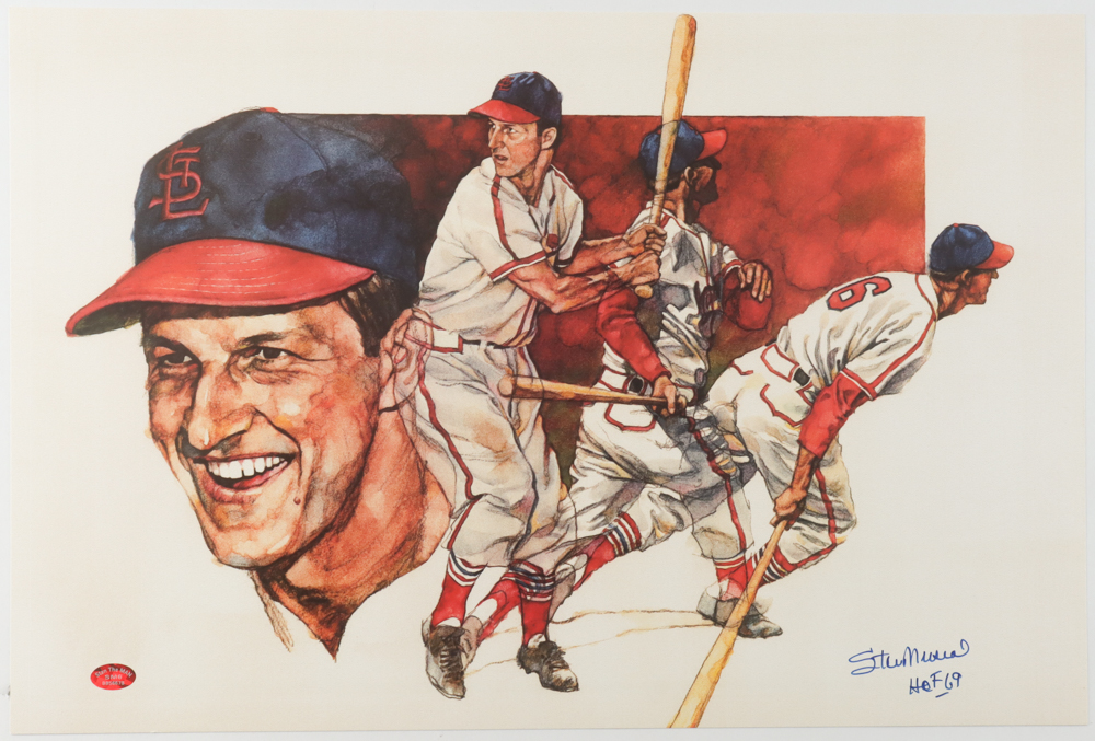 Stan Musial Signed Cardinals 11x17 Lithograph Inscribed "HOF 69" (Musial) at PristineAuction.com Stan Musial Signed Cardinals 11x17 Lithograph Inscribed "HOF 69" (Musial) at PristineAuction.com