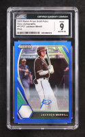 Jackson Merrill 2021 Panini Prizm Draft Picks Base Autographs Blue #PDP27 RC #36/99 (CGC 9 | Autograph Graded CGC 10) at PristineAuction.com
