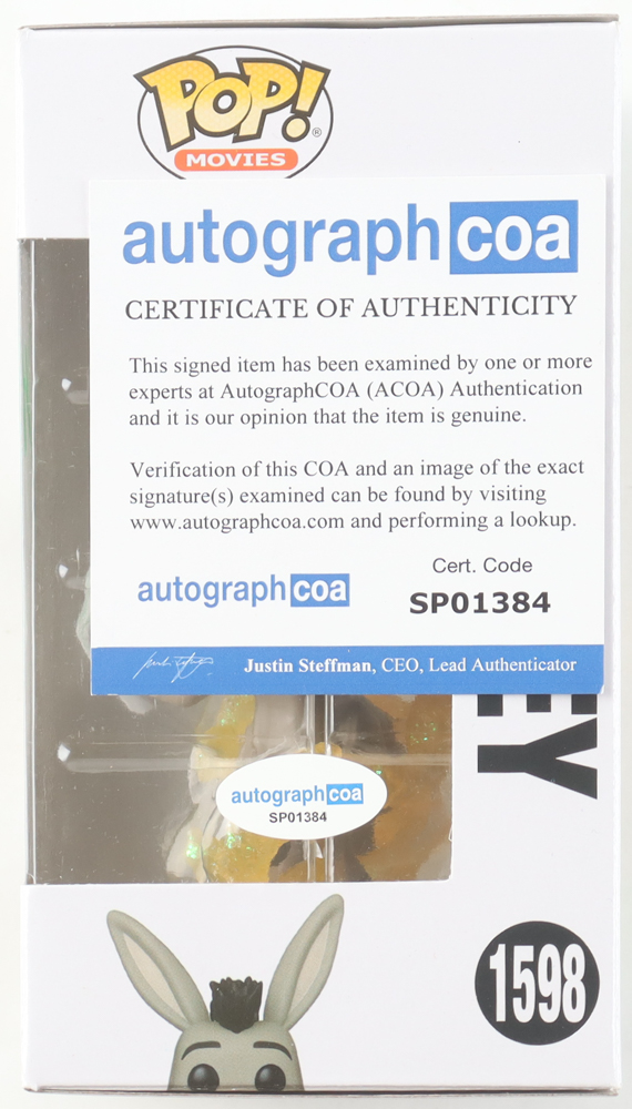 Eugenio Derbez Signed "Shrek" #1598 Donkey Funko Pop! Vinyl Figure (ACOA) at PristineAuction.com Eugenio Derbez Signed "Shrek" #1598 Donkey Funko Pop! Vinyl Figure (ACOA) at PristineAuction.com