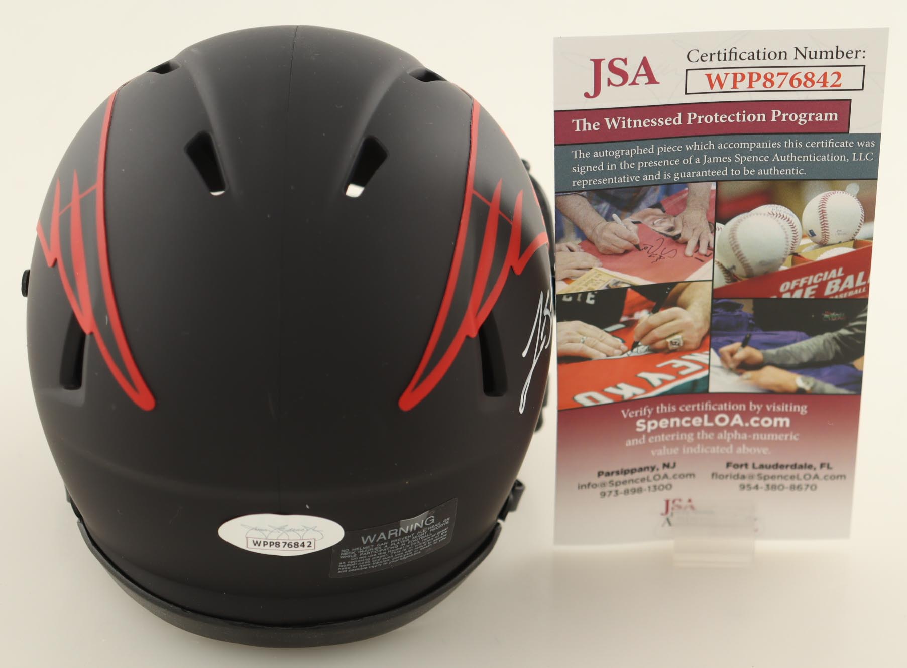 Jarrett Stidham Signed Patriots Eclipse Alternate Speed Mini Helmet (JSA) at PristineAuction.com Jarrett Stidham Signed Patriots Eclipse Alternate Speed Mini Helmet (JSA) at PristineAuction.com