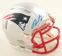 Rhamondre Stevenson Signed Patriots Speed Mini Helmet (JSA) at PristineAuction.com