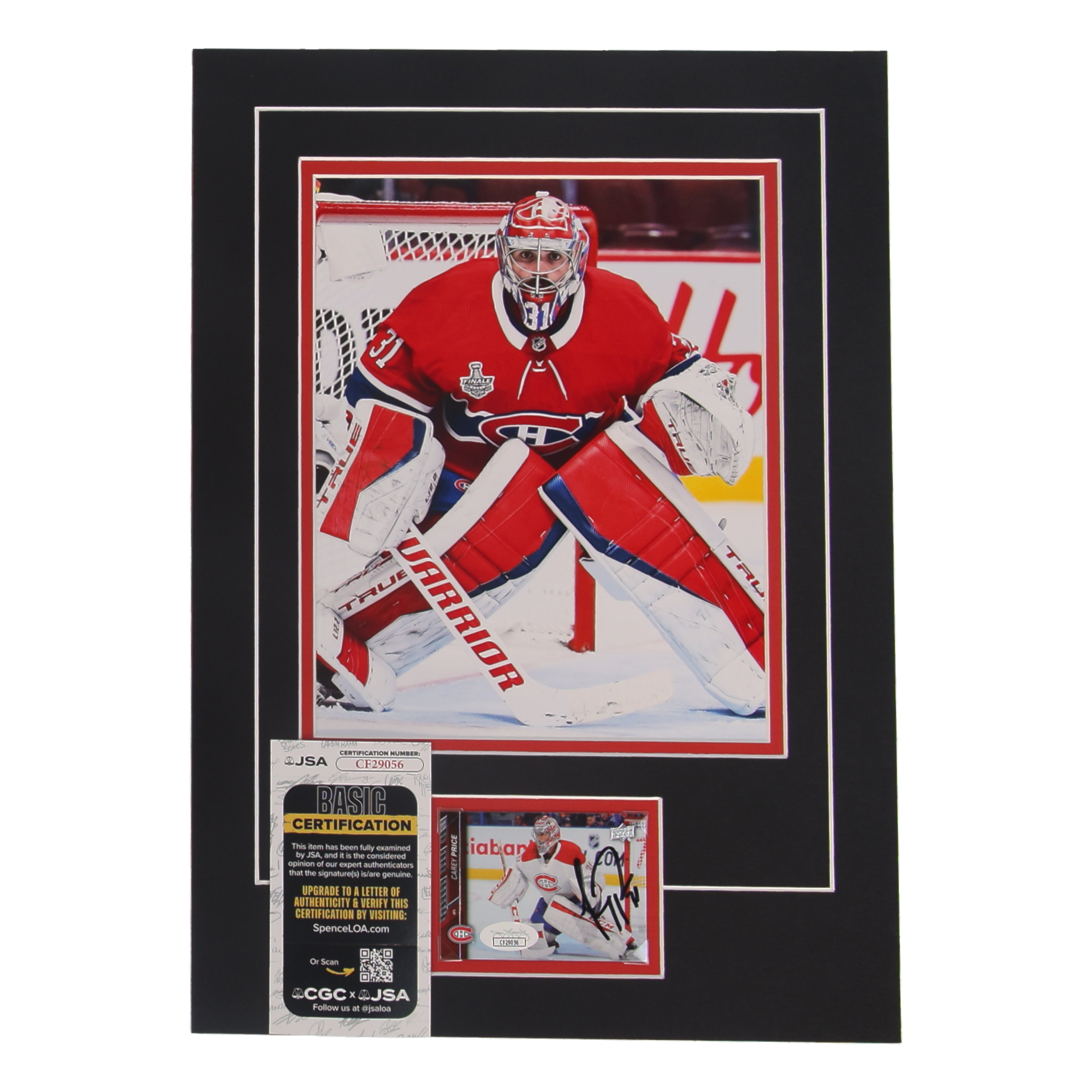 Carey Price Signed Canadiens Matted Upper Deck Card Display (JSA) at PristineAuction.com Carey Price Signed Canadiens Matted Upper Deck Card Display (JSA) at PristineAuction.com