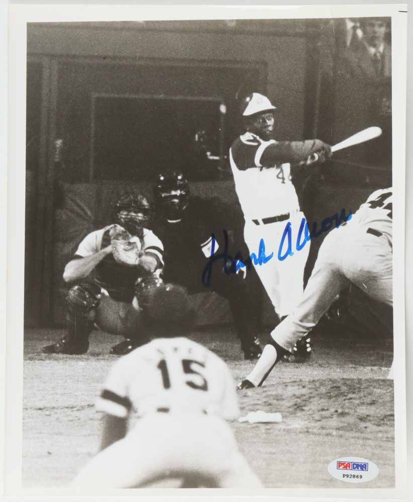 Hank Aaron Signed Braves 8x10 Photo (PSA) at PristineAuction.com Hank Aaron Signed Braves 8x10 Photo (PSA) at PristineAuction.com