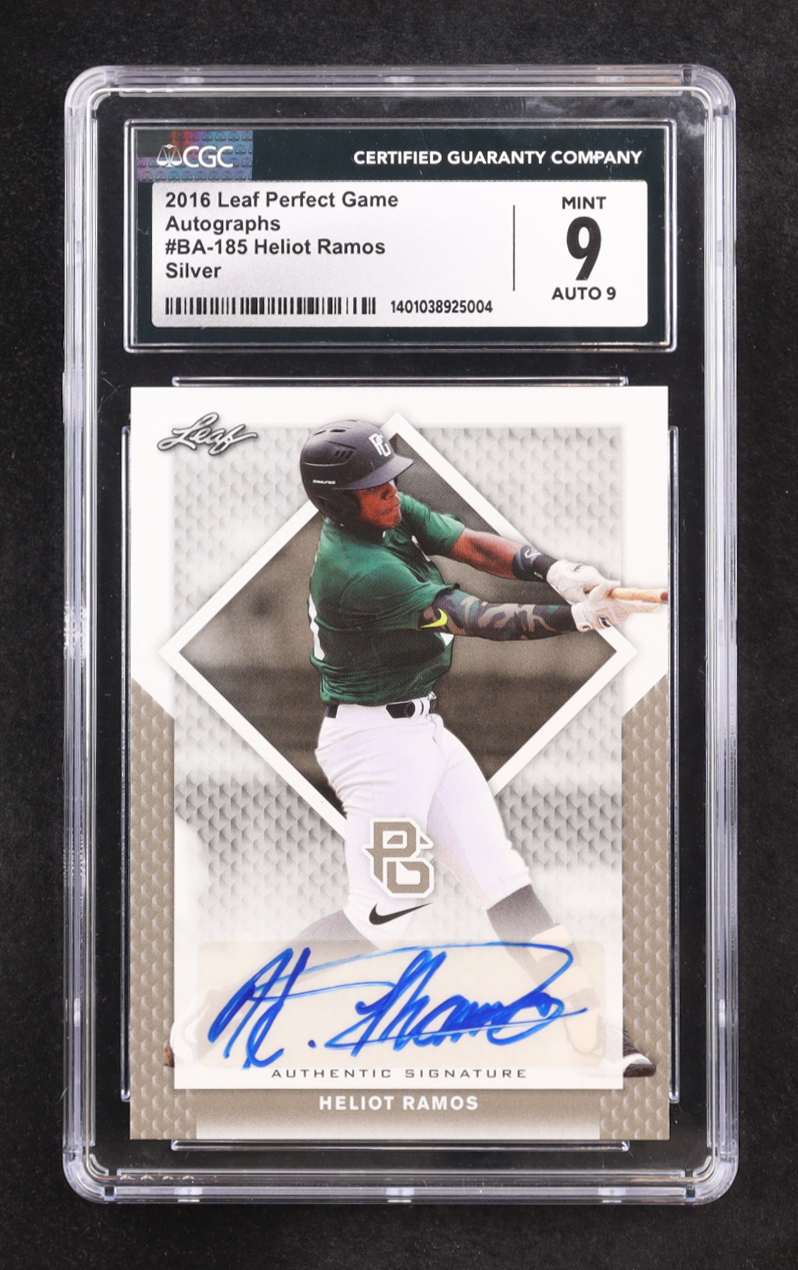 Heliot Ramos 2016 Lead Perfect Game Autographs Silver #BA-185 RC (CGC 9 | Autograph Graded CGC 9) at PristineAuction.com Heliot Ramos 2016 Lead Perfect Game Autographs Silver #BA-185 RC (CGC 9 | Autograph Graded CGC 9) at PristineAuction.com