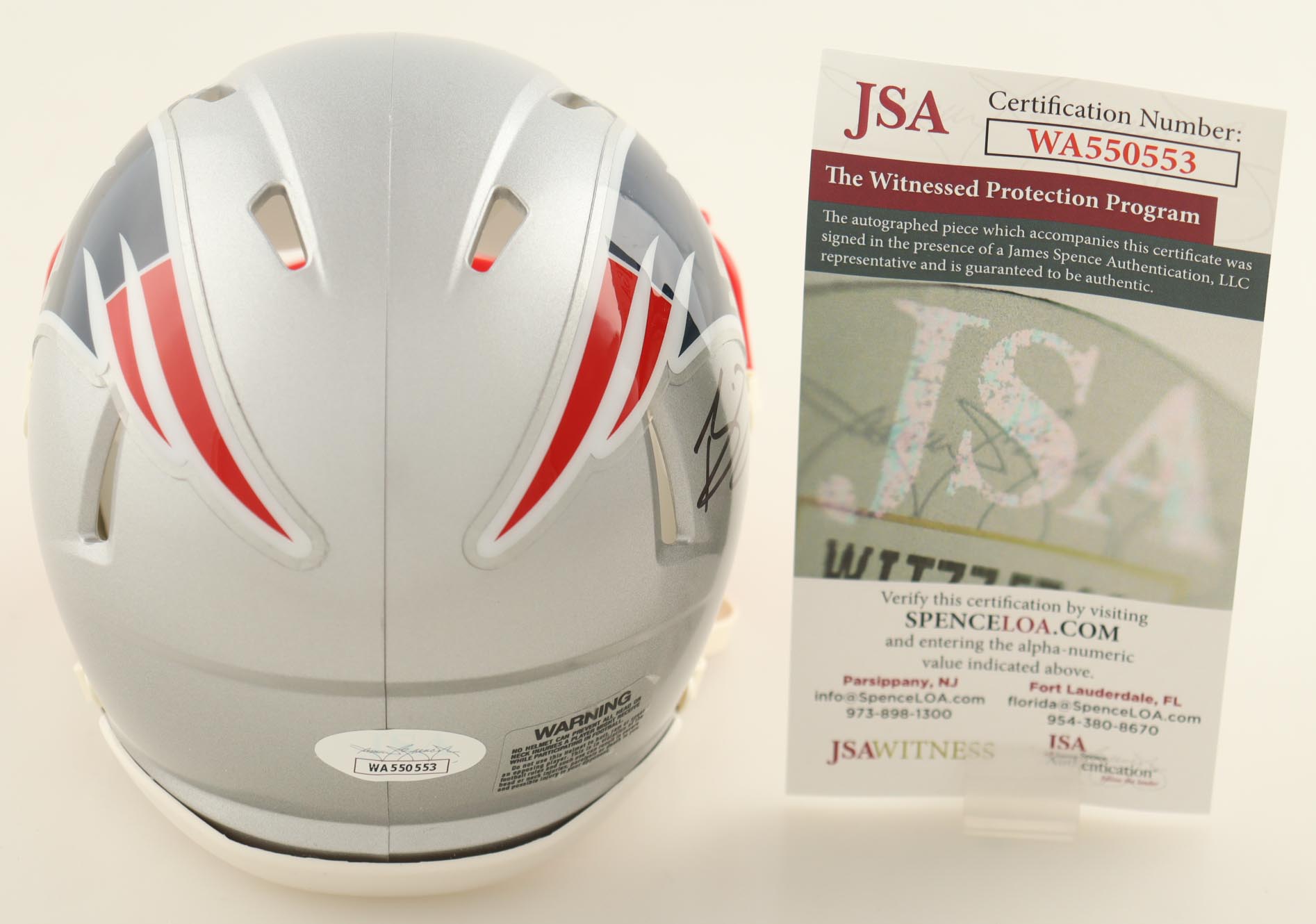 Bailey Zappe Signed Patriots Speed Mini Helmet (JSA) at PristineAuction.com Bailey Zappe Signed Patriots Speed Mini Helmet (JSA) at PristineAuction.com