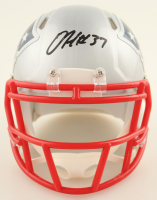 Damien Harris Signed Patriots Speed Mini Helmet (New England Picture) at PristineAuction.com