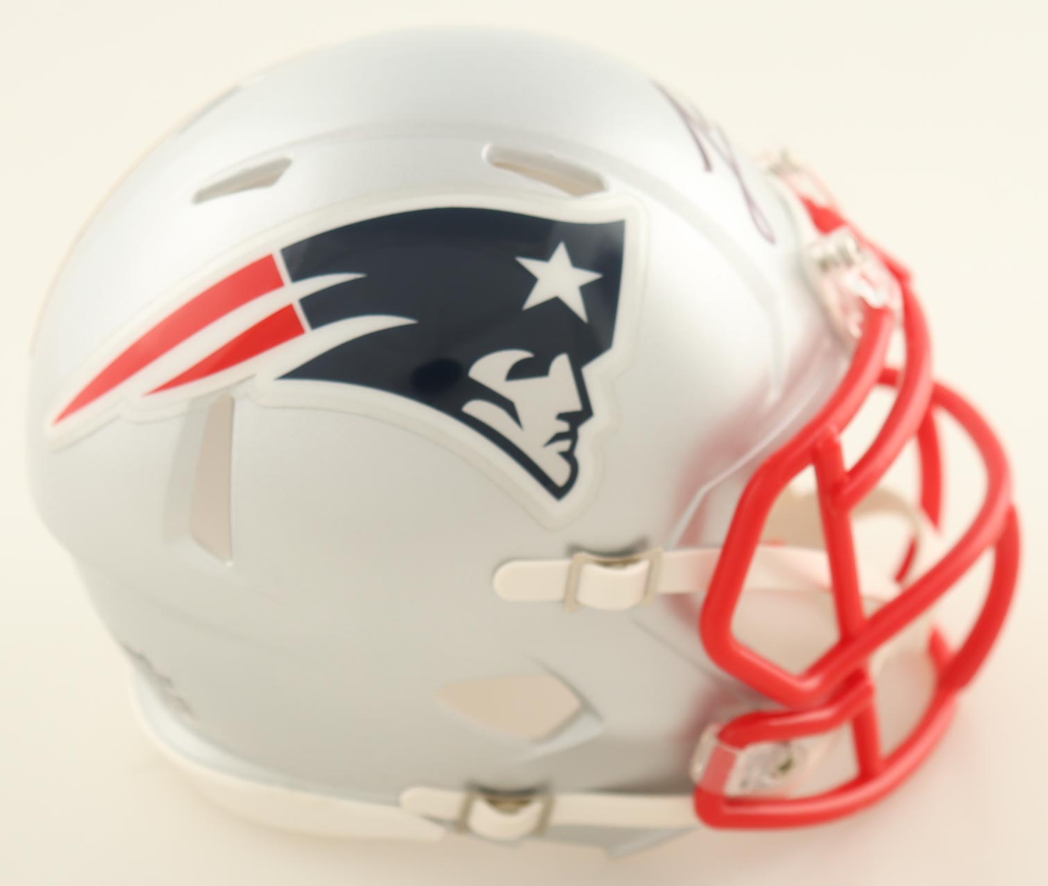 Jarrett Stidham Signed Patriots Speed Mini Helmet (New England Picture) at PristineAuction.com Jarrett Stidham Signed Patriots Speed Mini Helmet (New England Picture) at PristineAuction.com