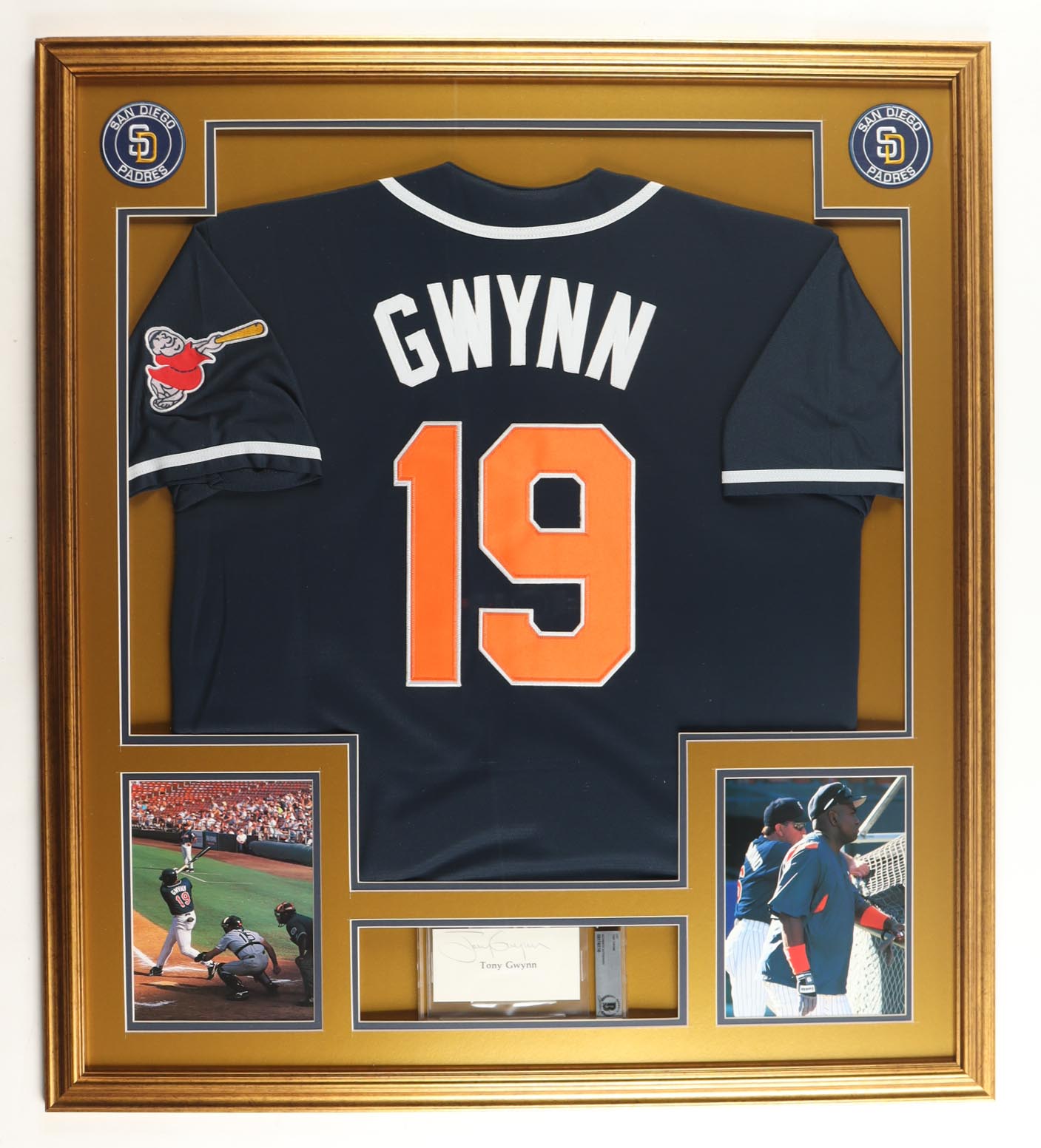 Tony Gwynn Signed Custom Framed Cut Display with Jersey (Beckett) at PristineAuction.com Tony Gwynn Signed Custom Framed Cut Display with Jersey (Beckett) at PristineAuction.com
