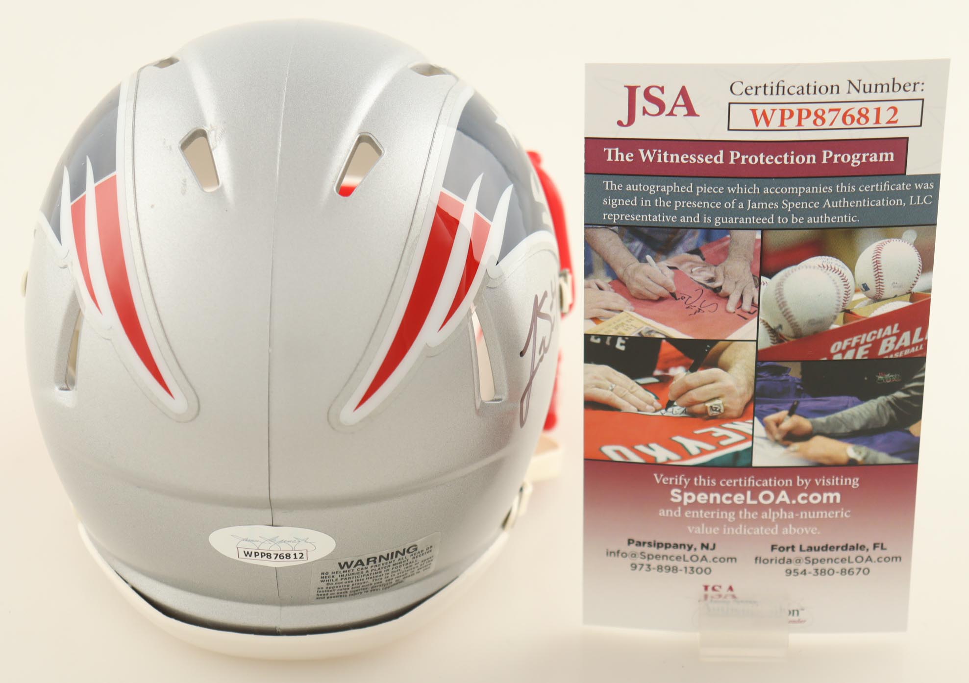 Jarrett Stidham Signed Patriots Speed Mini Helmet (JSA) at PristineAuction.com Jarrett Stidham Signed Patriots Speed Mini Helmet (JSA) at PristineAuction.com