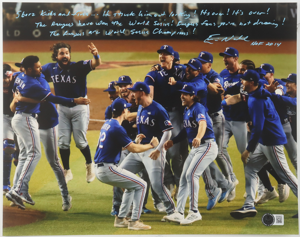 Eric Nadel Signed Rangers 11x14 Photo With Extensive Inscription (Beckett) at PristineAuction.com Eric Nadel Signed Rangers 11x14 Photo With Extensive Inscription (Beckett) at PristineAuction.com