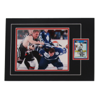 Rob Ray Signed 12x17 Custom Matted Sports Card Display with Photo (JSA) at PristineAuction.com