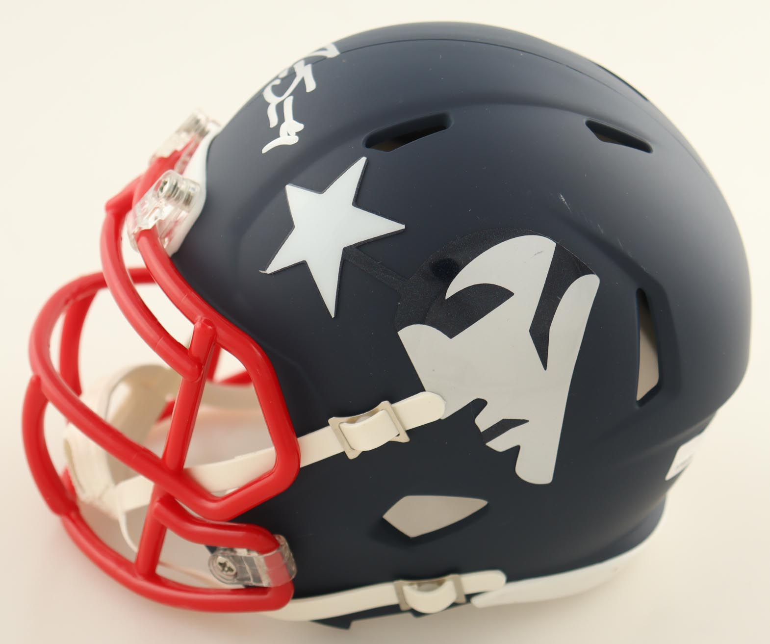 Jarrett Stidham Signed Patriots AMP Alternate Speed Mini Helmet (NEP) at PristineAuction.com Jarrett Stidham Signed Patriots AMP Alternate Speed Mini Helmet (NEP) at PristineAuction.com