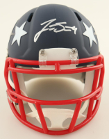 Jarrett Stidham Signed Patriots AMP Alternate Speed Mini Helmet (NEP) at PristineAuction.com