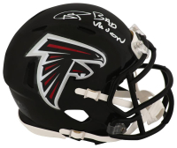 Andre Rison Signed Falcons Throwback Alternate Speed Mini Helmet Inscribed "Bad Moon" (Schwartz) at PristineAuction.com
