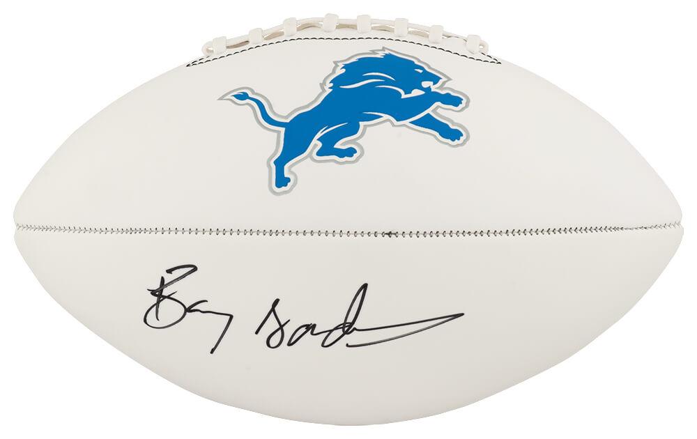 Barry Sanders Signed Lions Logo Football (Schwartz) at PristineAuction.com Barry Sanders Signed Lions Logo Football (Schwartz) at PristineAuction.com