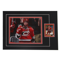 Eric Staal Signed 12x17 Custom Matted Sports Card Display with Photo (JSA) at PristineAuction.com