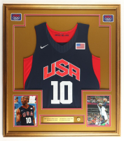 Kobe Bryant Custom Framed Jersey Display with Olympic Pin at PristineAuction.com
