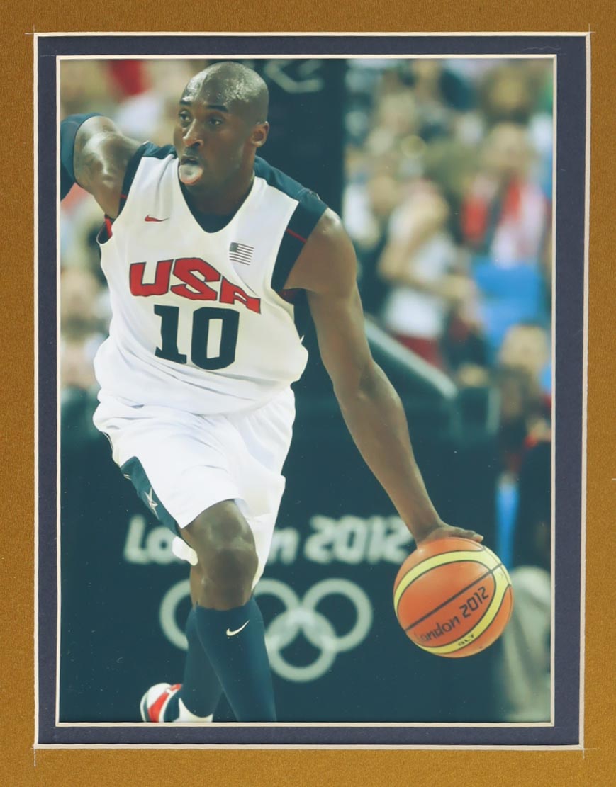 Kobe Bryant Custom Framed Jersey Display with (2) Olympic Pins at PristineAuction.com Kobe Bryant Custom Framed Jersey Display with (2) Olympic Pins at PristineAuction.com