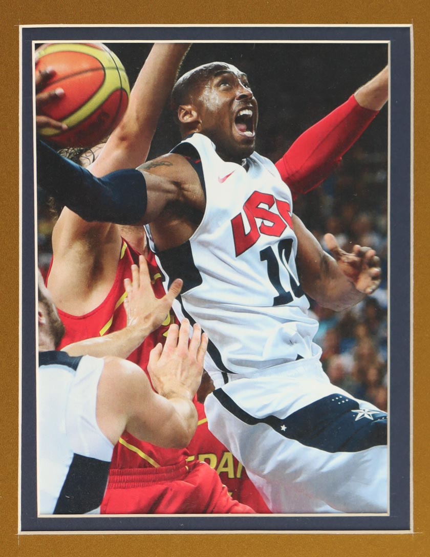 Kobe Bryant Custom Framed Jersey Display with (2) Olympic Pins at PristineAuction.com Kobe Bryant Custom Framed Jersey Display with (2) Olympic Pins at PristineAuction.com